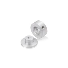 Fixation Murale avec Entretoise pour Plaques en Verre - Tête Plate - Aluminium Anodisé Naturel - ∅ 19 mm - Entretoise : 10 mm