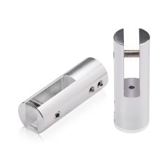 Pince de Fixation en Aluminium Anodisé Brillant pour Signalétique Suspendue pour Support de 6.4 mm