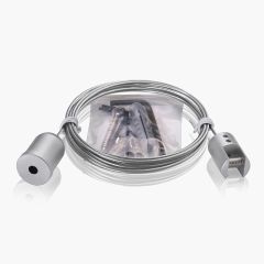 Kit de Fixation Suspendue par Câble pour le Plafond en Aluminium Anodisé Naturel
