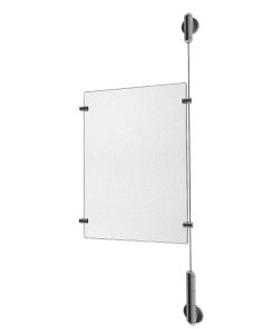 Kit Complet pour Extension De Signalètique Mur/Mur avec 1 Plaque en Plexi pour format A4