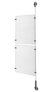 Kit Complet pour Extension De Signalètique Mur/Mur avec 2 Plaques en Plexi pour format A4