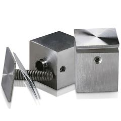 Fixation Murale avec Entretoise Carré - en Inox 6 variantes possibles