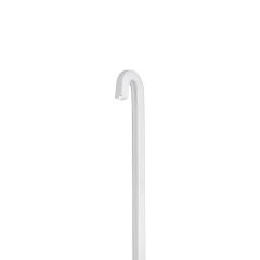 Tige Carrée avec Tête en «P» - Longueur : 180 cm - Aluminium Laqué Blanc