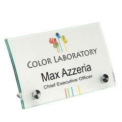 Kit Complet de Signalétique à Poser - Dimension : 170 mm x 100 mm (Verre Incurvé)