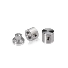 Fixation Murale avec Entretoise pour Plaques en Verre - Tête Plate - Inox #304 - ∅ 12 mm - Entretoise : 10 mm