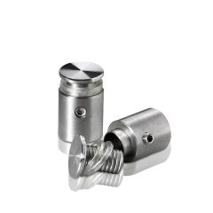 Fixation Murale avec Entretoise - Tête Ultra Plate - Inox Premium Brossé - ∅ 14 mm - Entretoise : 15 mm