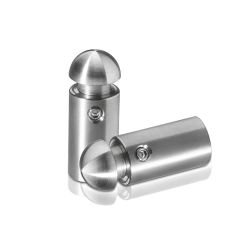 Fixation Murale avec Entretoise - Tête Ronde - Inox Premium Brossé - ∅ 14 mm - Entretoise : 25 mm