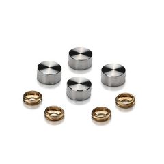 Kit de 4 Cache-VisKit 4 Cache-Vis - Inox Premium - ∅ 16 mm