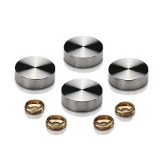 Kit de 4 Cache-VisKit 4 Cache-Vis - Inox Premium - ∅ 18 mm