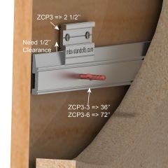 Z Clip en Aluminium - Longueur : 63 mm pour Charge Moyennement lourde à Lourde