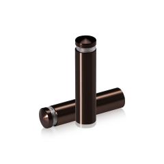 Fixation Murale avec Entretoise - Aluminium Anodisé Bronze - ∅ 12 mm - Entretoise : 45 mm