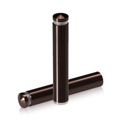 Fixation Murale avec Entretoise - Aluminium Anodisé Bronze - ∅ 12 mm - Entretoise : 65 mm