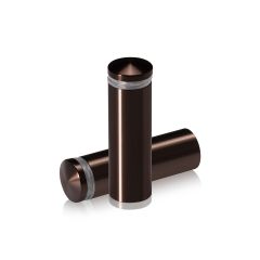 Fixation Murale avec Entretoise - Aluminium Anodisé Bronze - ∅ 16 mm - Entretoise : 45 mm