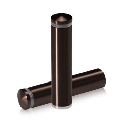 Fixation Murale avec Entretoise - Aluminium Anodisé Bronze - ∅ 16 mm - Entretoise : 65 mm