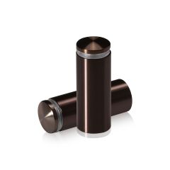 Fixation Murale avec Entretoise - Aluminium Anodisé Bronze - ∅ 19 mm - Entretoise : 45 mm