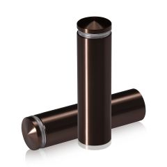 Fixation Murale avec Entretoise - Aluminium Anodisé Bronze - ∅ 19 mm - Entretoise : 65 mm