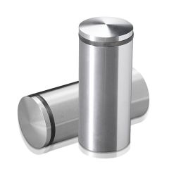 Fixation Murale avec Entretoise - Aluminium Anodisé Argent Brillant - ∅ 30 mm - Entretoise : 65 mm