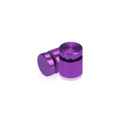 Fixation Murale avec Entretoise - Aluminium Anodisé - ∅ 16 mm - Entretoise : 12 mm - Mauve 