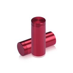 Fixation Murale avec Entretoise - Aluminium Anodisé - ∅ 16 mm - Entretoise : 38 mm - Rouge 