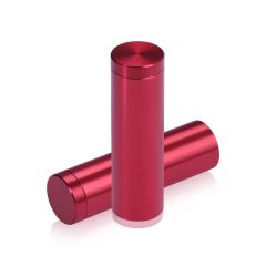 Fixation Murale avec Entretoise - Aluminium Anodisé - ∅ 16 mm - Entretoise : 50 mm - Rouge 