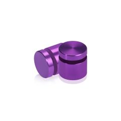 Fixation Murale avec Entretoise - Aluminium Anodisé - ∅ 19 mm - Entretoise : 12 mm - Mauve 