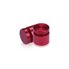 Fixation Murale avec Entretoise - Aluminium Anodisé - ∅ 19 mm - Entretoise : 12 mm - Rouge 