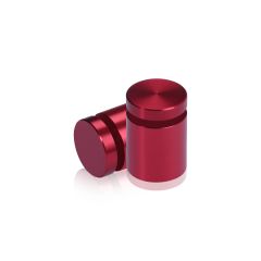 Fixation Murale avec Entretoise - Aluminium Anodisé - ∅ 19 mm - Entretoise : 20 mm - Rouge 