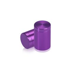 Fixation Murale avec Entretoise - Aluminium Anodisé - ∅ 19 mm - Entretoise : 25 mm - Mauve 