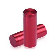 Fixation Murale avec Entretoise - Aluminium Anodisé - ∅ 19 mm - Entretoise : 50 mm - Rouge 