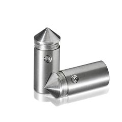 Fixation Murale avec Entretoise - Tête Conique - Inox Premium Brossé - ∅ 14 mm - Entretoise : 25 mm 