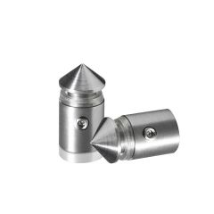 Fixation Murale avec Entretoise - Tête Conique - Inox Premium Brossé - ∅ 14 mm - Entretoise : 15 mm 