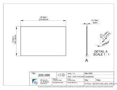 Verre Trempé Plat - 217 mm x 141 mm - Sans Percements