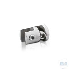 Pince Latérale pour 1 Support en Inox Premium Support de 3 à 9.50 mm pour Signalétique Suspendue par Tige