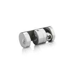 Pince Latérale Pivotante pour 1 Support 2 Faces en Inox Premium Support de 3 à 6.35 mm pour Signalétique Suspendue par Tige