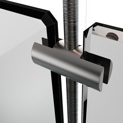 Pince Latérale pour 2 Supports en Inox Premium Support de 3 à 9.50 mm pour Signalétique Suspendue par Tige