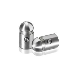 Fixation Murale avec Entretoise - Tête Ronde - Inox Premium Brossé - ∅ 14 mm - Entretoise : 15 mm 