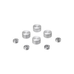 Kit de 4 Cache Vis - ∅ 12 mm en Aluminium Anodisé Naturel