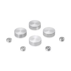 Kit de 4 Cache Vis - ∅ 18 mm en Aluminium Anodisé Naturel