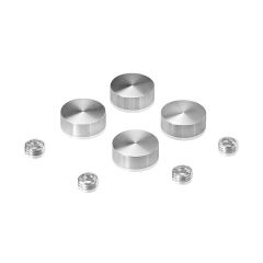 Kit de 4 Cache Vis - ∅ 18 mm en Aluminium Anodisé Brillant