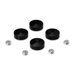 Kit de 4 Cache Vis - ∅ 20 mm en Aluminium Anodisé Noir