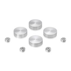 Kit de 4 Cache Vis - ∅ 20 mm en Aluminium Anodisé Naturel