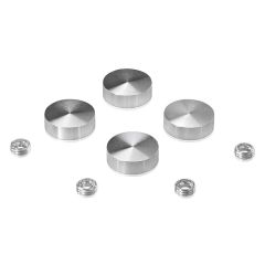 Kit de 4 Cache Vis - ∅ 20 mm en Aluminium Anodisé Brillant