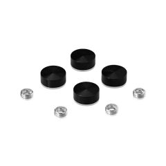 Kit de 4 Cache Vis - ∅ 16 mm en Aluminium Anodisé Noir