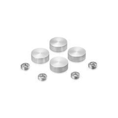 Kit de 4 Cache Vis - ∅ 16 mm en Aluminium Anodisé Naturel