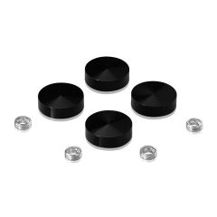 Kit de 4 Cache Vis - ∅ 22 mm en Aluminium Anodisé Noir