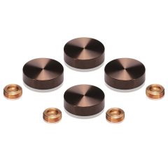 Kit de 4 Cache Vis - ∅ 22 mm en Aluminium Anodisé Bronze