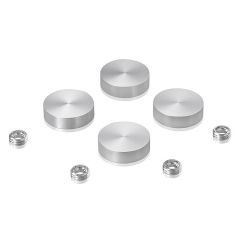 Kit de 4 Cache Vis - ∅ 22 mm en Aluminium Anodisé Naturel