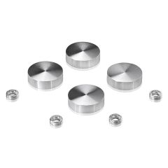 Kit de 4 Cache Vis - ∅ 22 mm en Aluminium Anodisé Brillant