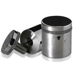 Fixation Murale avec Entretoise - Inox #304 Poli - Inviolable - ∅ 30 mm - Entretoise : 25 mm