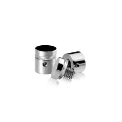 Fixation Murale avec Entretoise - Inox #304 Poli - Inviolable - ∅ 19 mm - Entretoise : 12 mm